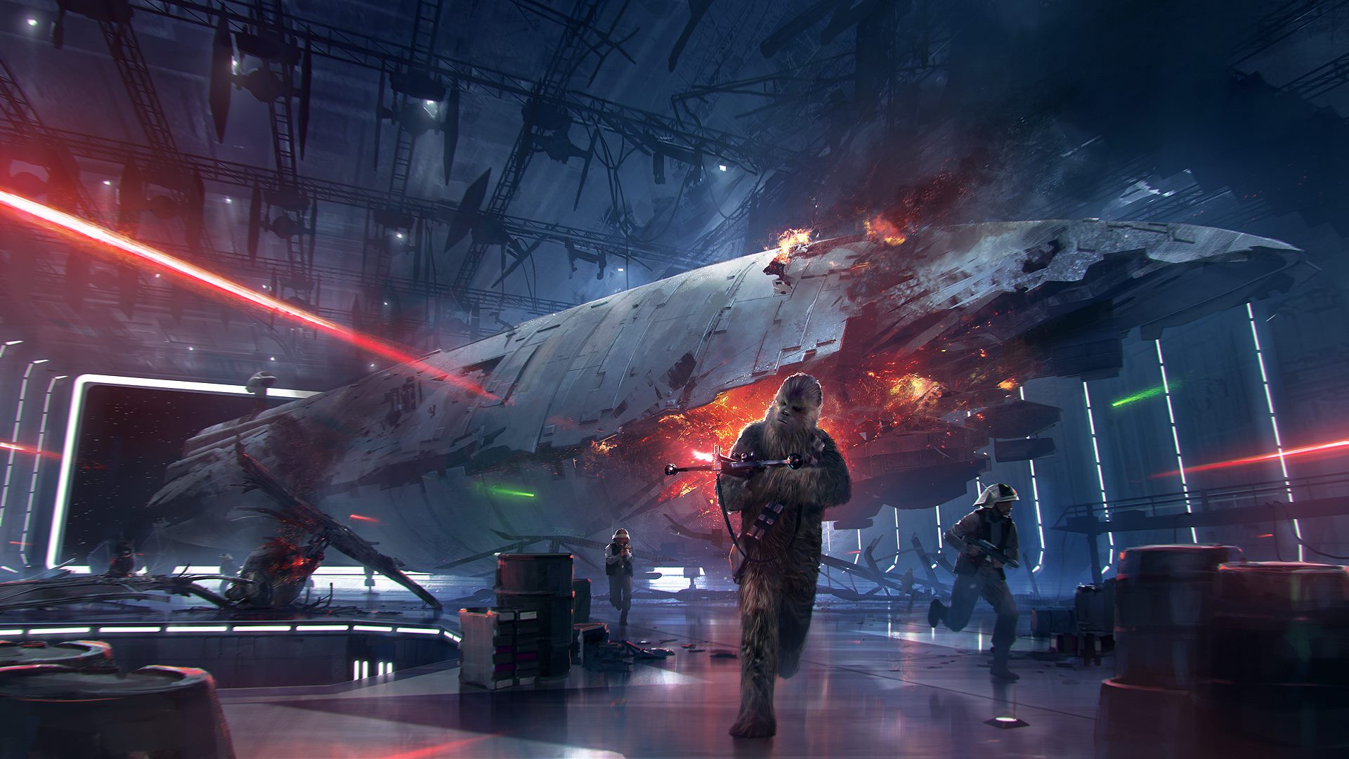 Chewbacca featured in concept art for the Death Star DLC.