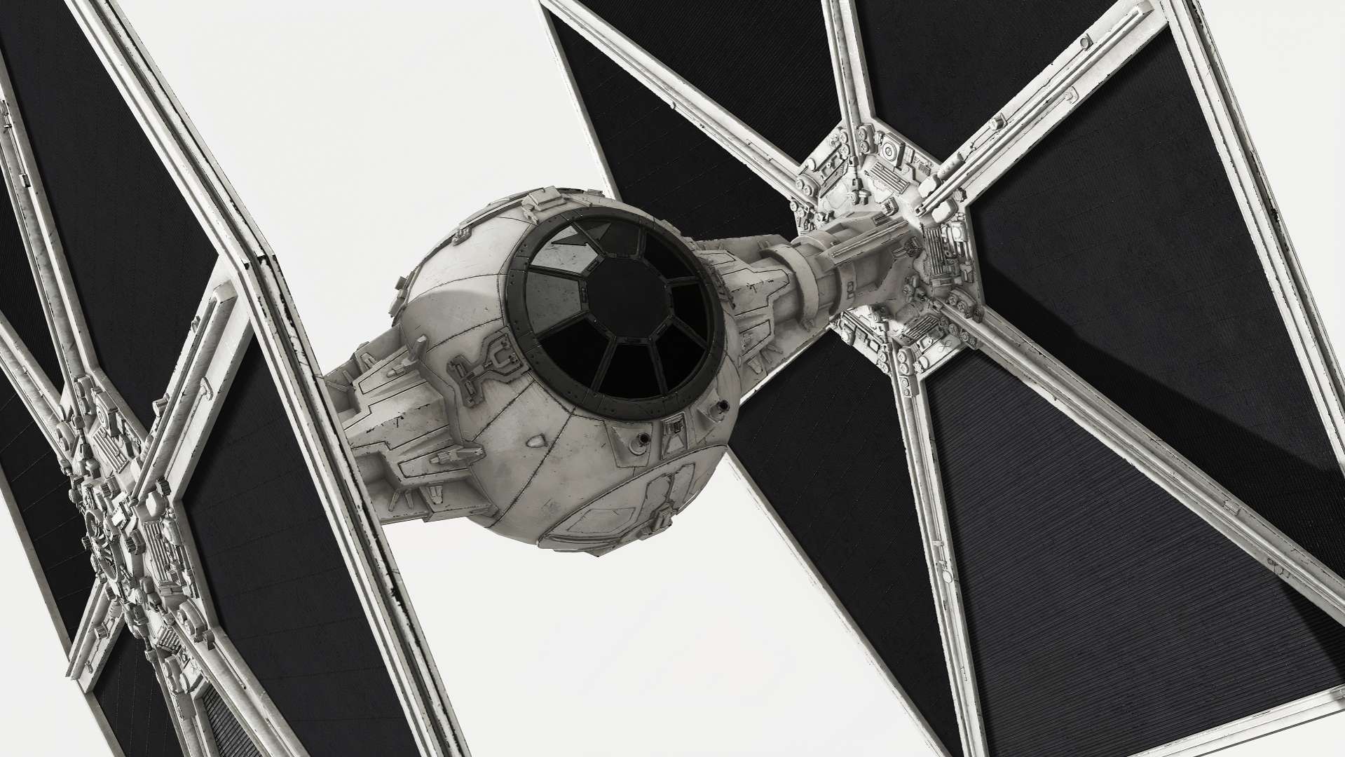 A shot of the TIE Fighter in the Diorama of Battlefront.