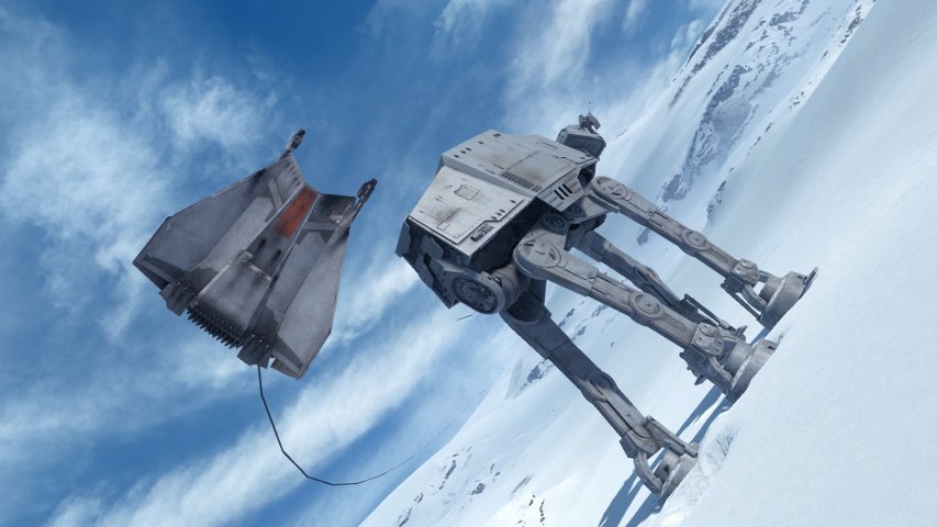AT-AT takedown in Battlefront (2015).