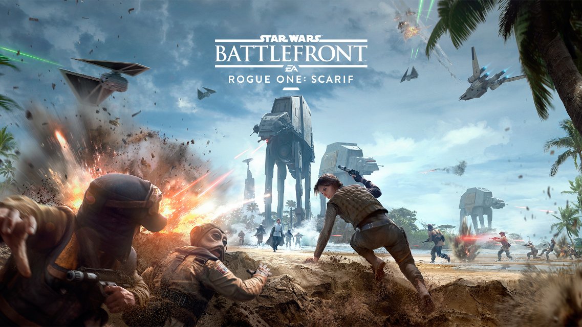 Key art for Rogue One: Scarif in Battlefront.