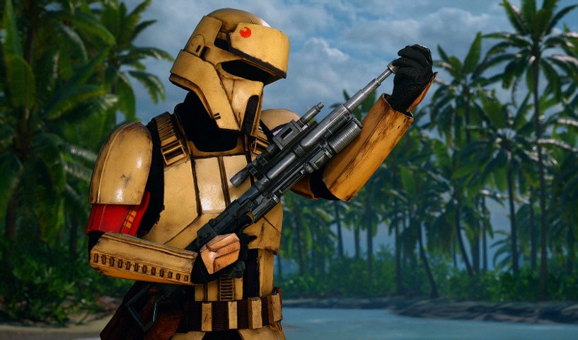 Shore trooper with the A180 in Battlefront.