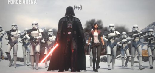 Darth Vader in a Force Arena trailer.