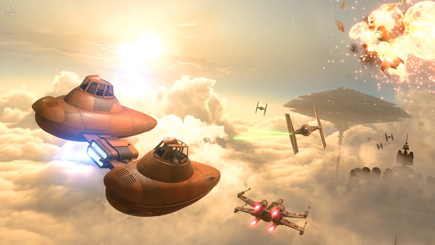 Battlefront Cloud Car game mode of Fighter Squadron on Bespin.