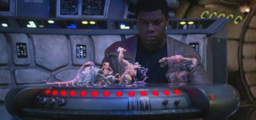 Finn looking at a dejarik board in The Force Awakens.