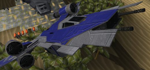 A U-wing from a Rogue One Scarif Battlefront II mod.