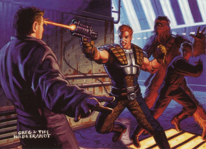 Dash Rendar teams up with Luke and Chewbacca.