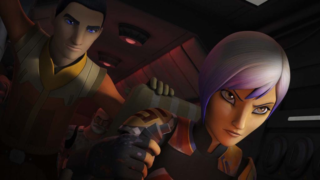 Ezra and Sabine in Star Wars Rebels.