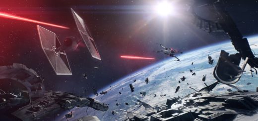 A space conflict in Battlefront II.