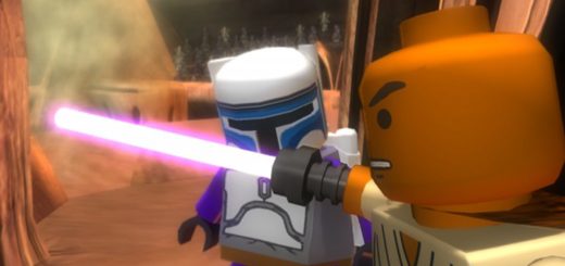 Mace Windu and Jango Fett in LEGO Star Wars.