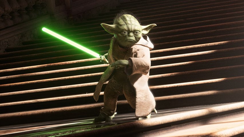 Yoda in the Battlefront II promo image.